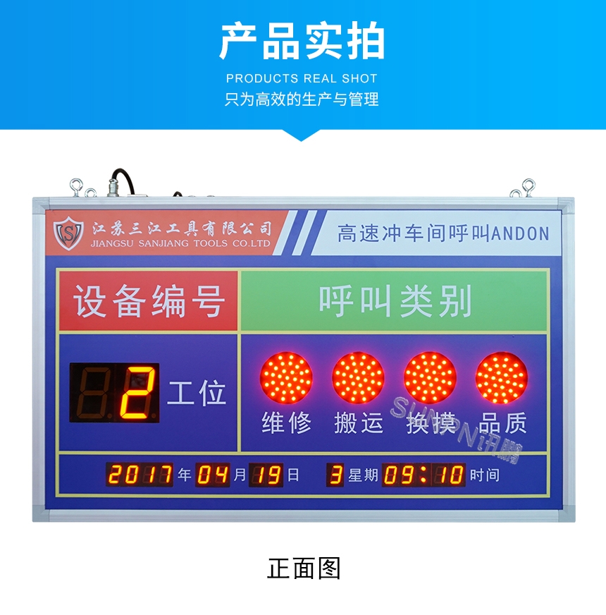 安灯看板-正视图