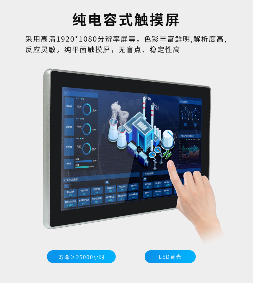 MES系统工位机-纯电容式触摸屏