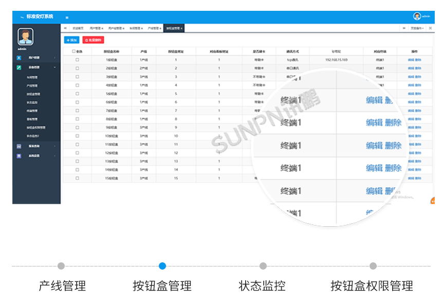 Andon管理系统-按钮盒管理