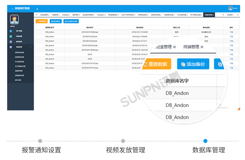 Andon管理系统-数据库管理