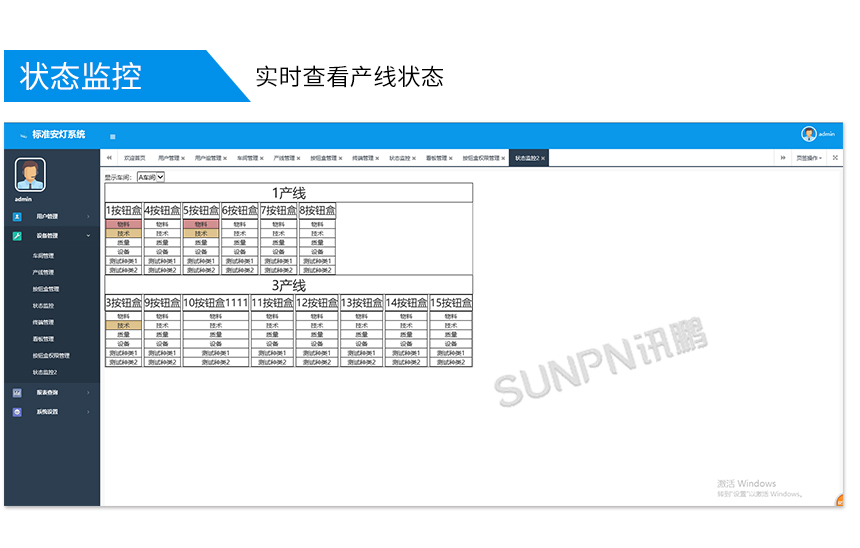 安灯指示灯系统-状态监控