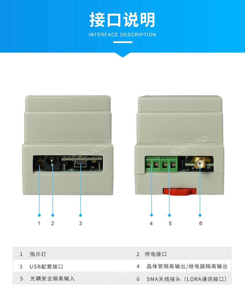 无线LORA通讯继电器-接口说明