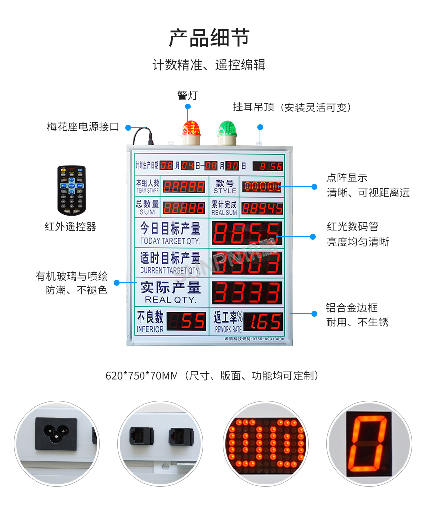 LED生产管理看板系统-产品细节展示