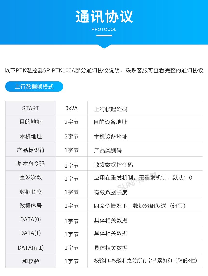 多路温度传感器-上行数据帧格式