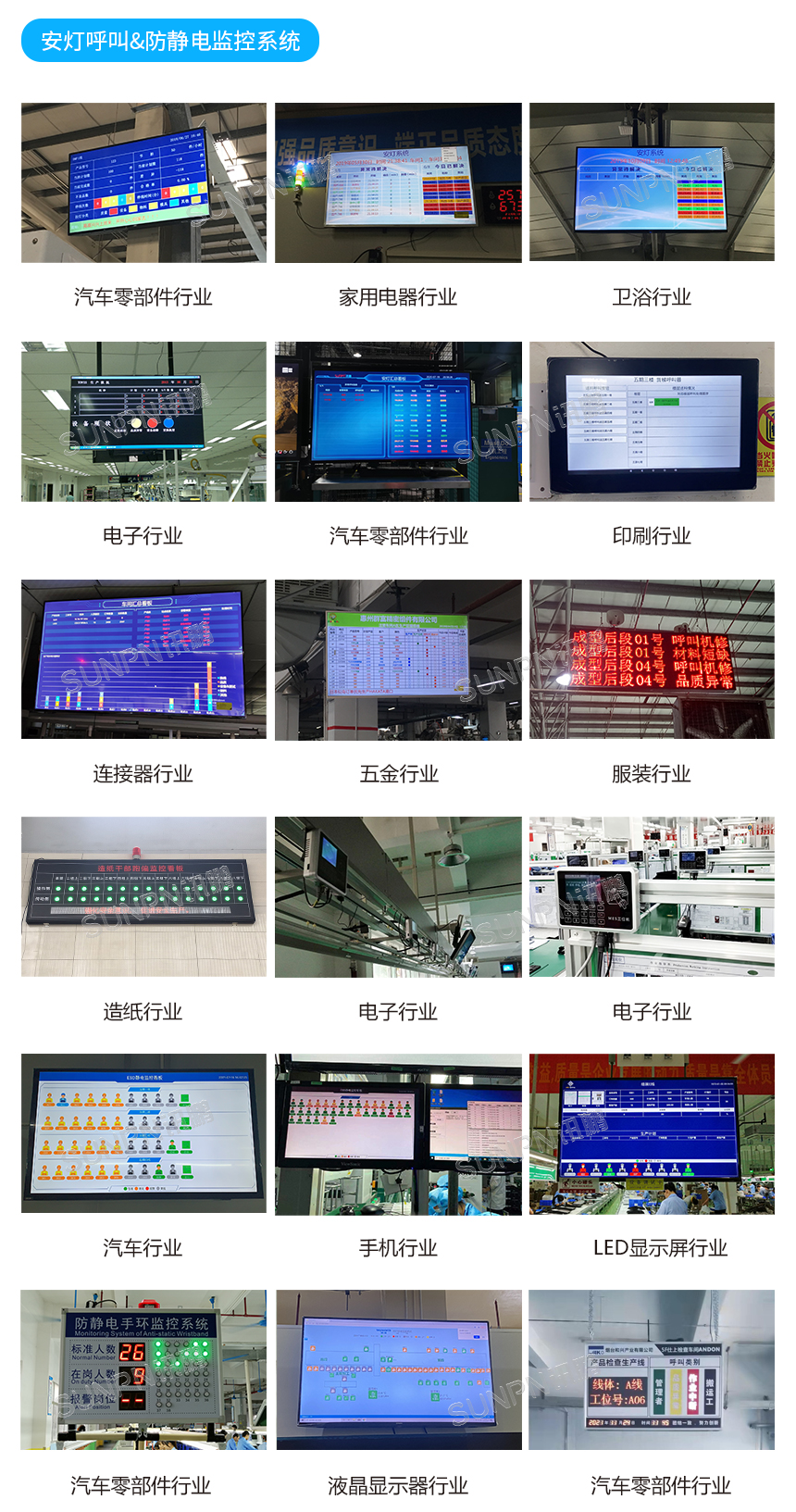 讯鹏安灯、防静电监控系统-现场照片