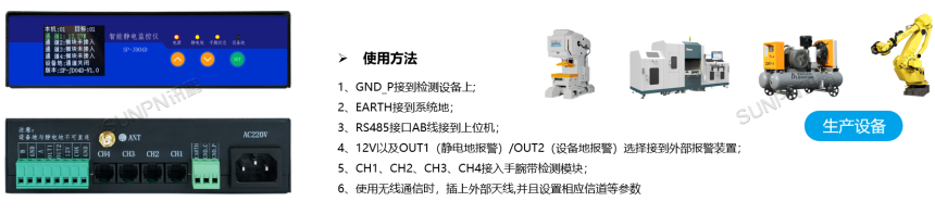 设备接地防静电监控仪SP-JD04D