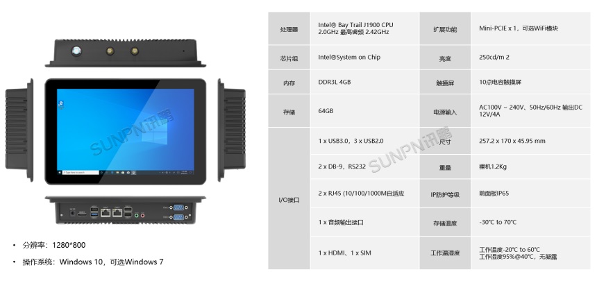 10.1寸-选型一：SP-EM-PPC10B