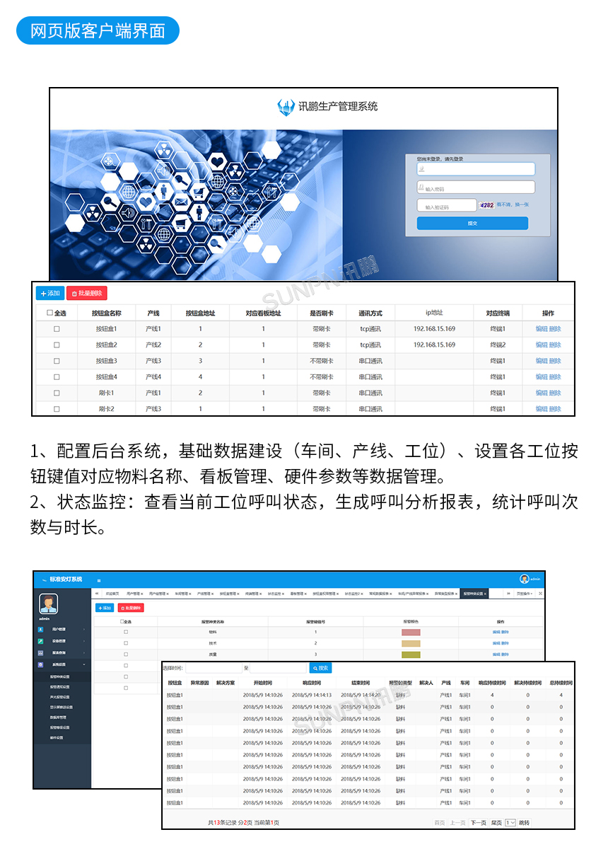 安灯叫料系统-软件界面