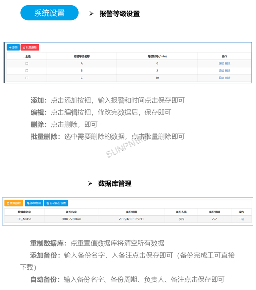 报警等级设置