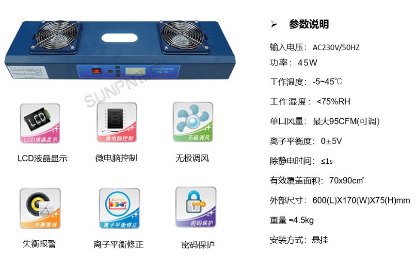 二单元离子风机的产品特性