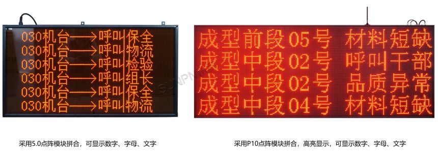 安灯呼叫系统显示端硬件-点阵看板