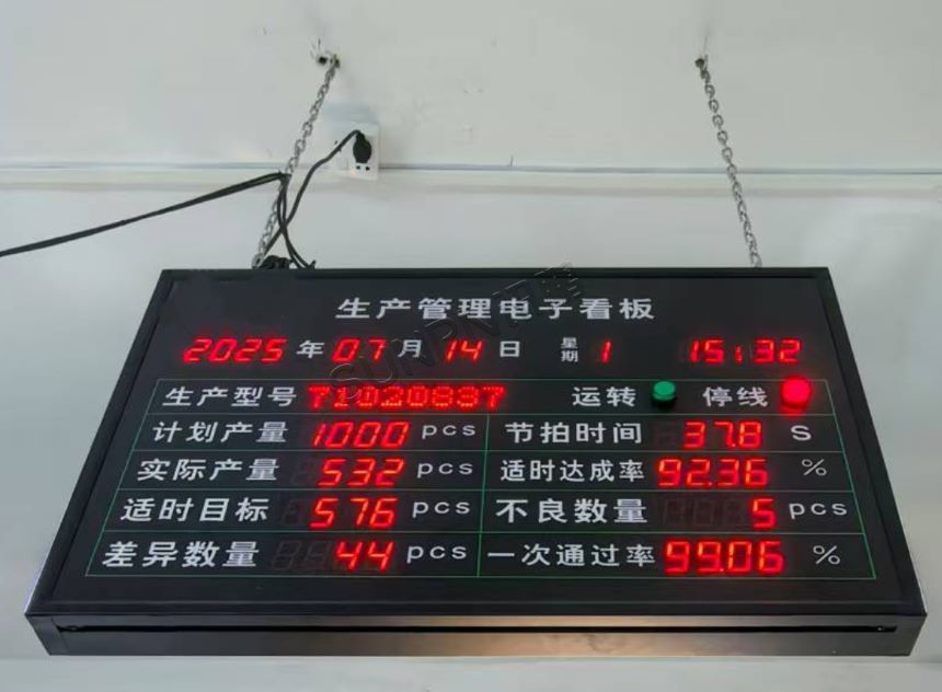 讯鹏科技生产管理电子看板-现场案例图