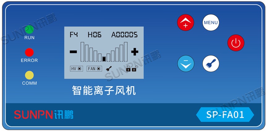 离子风机面板介绍