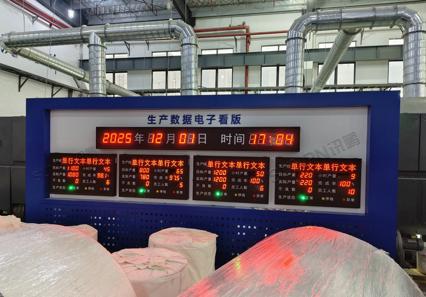 材料加工厂生产数据电子看板案例