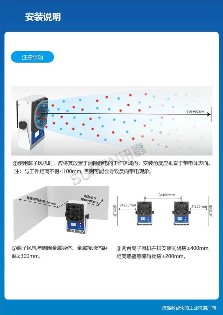 讯鹏科技:离子风机-安装说明 讯鹏科技:离子风机-安装说明