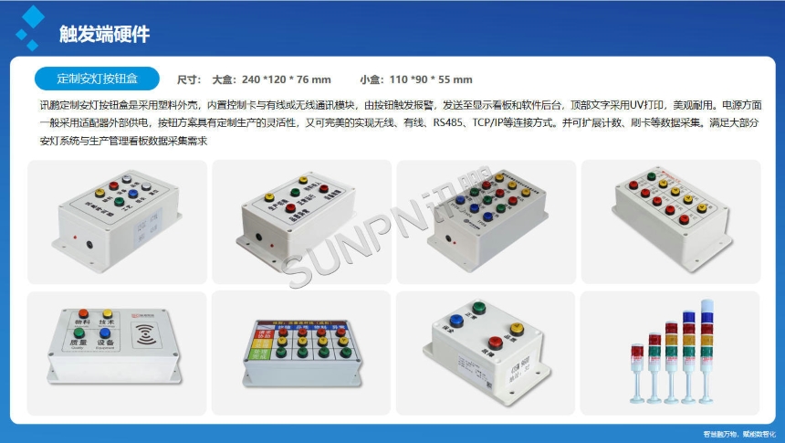 讯鹏科技：安灯呼叫系统-定制安灯按钮盒
