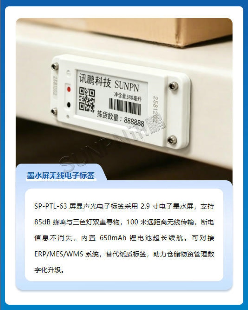 讯鹏科技：PTL墨水屏电子标签-功能说明