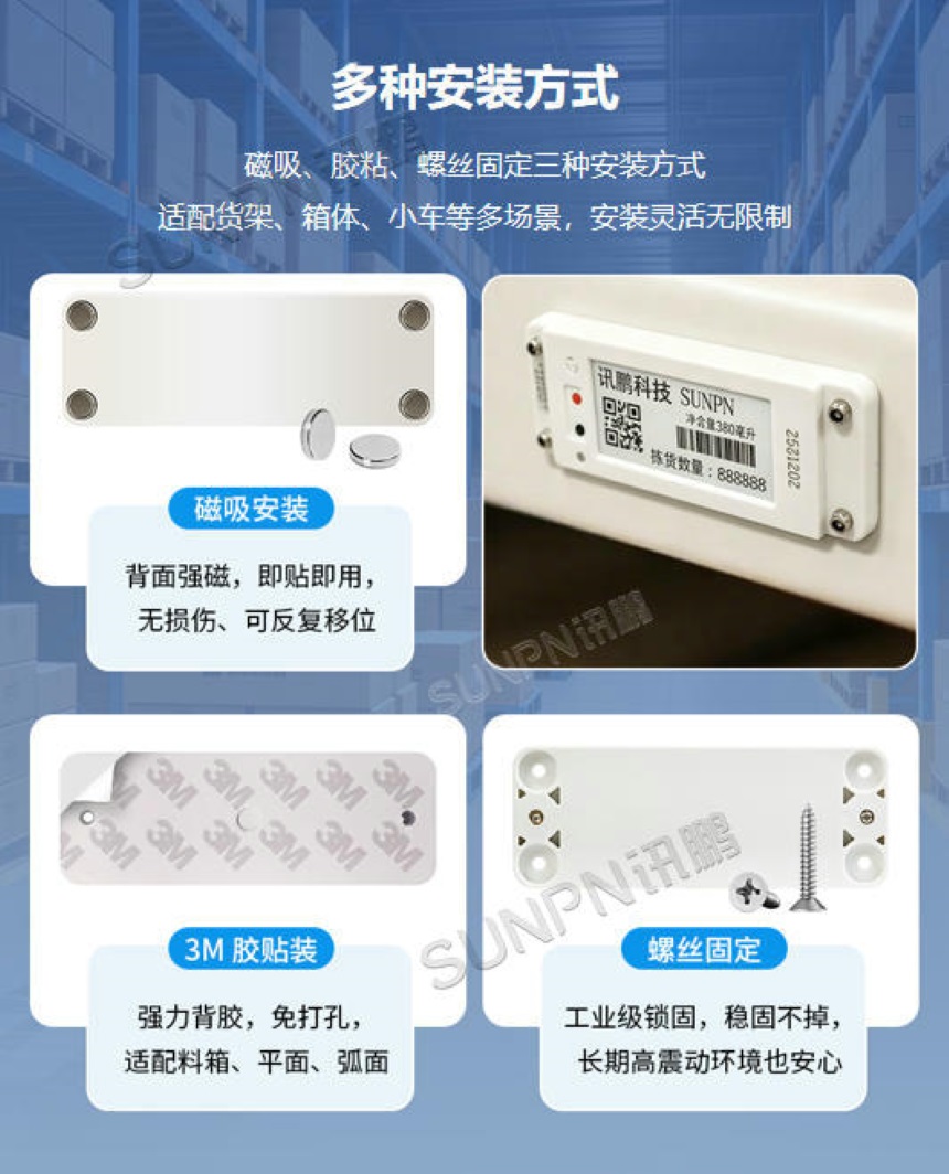 讯鹏科技：PTL墨水屏电子标签-功能说明
