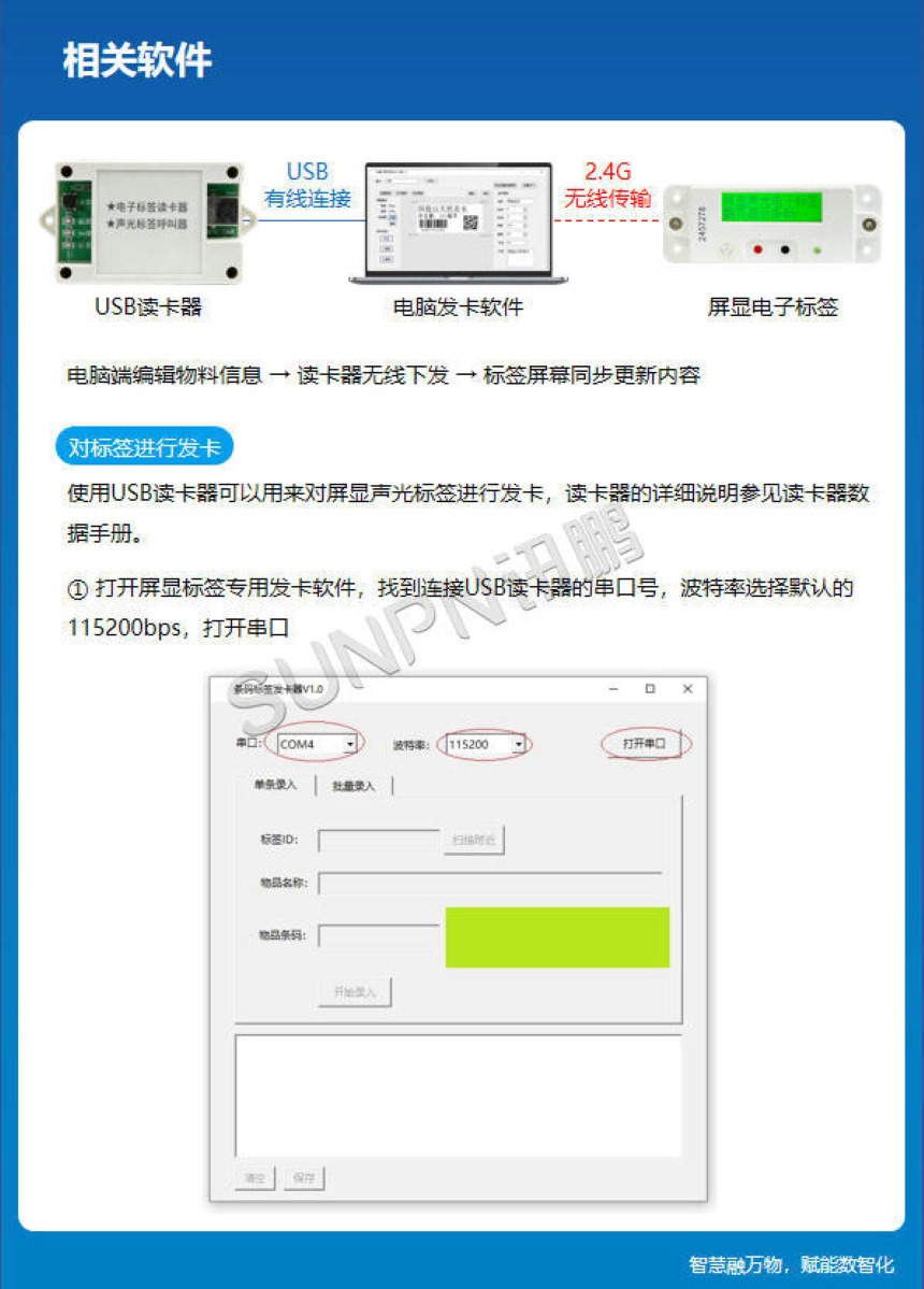 讯鹏科技：显屏电子标签-相关软件