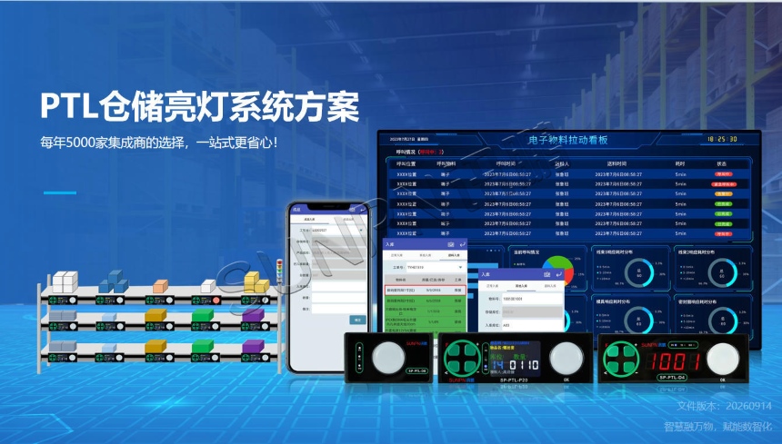 讯鹏科技:PTL仓储亮灯系统